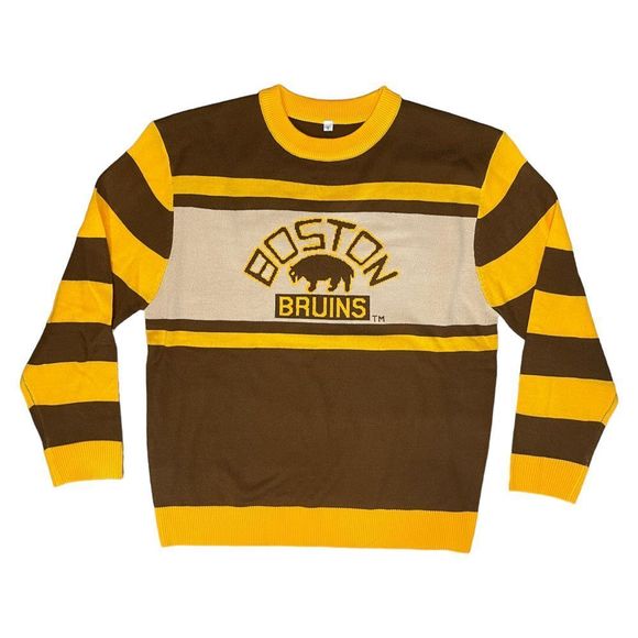 Vintage-Inspired Boston Bruins Knit Sweater S - Picture 4 of 5